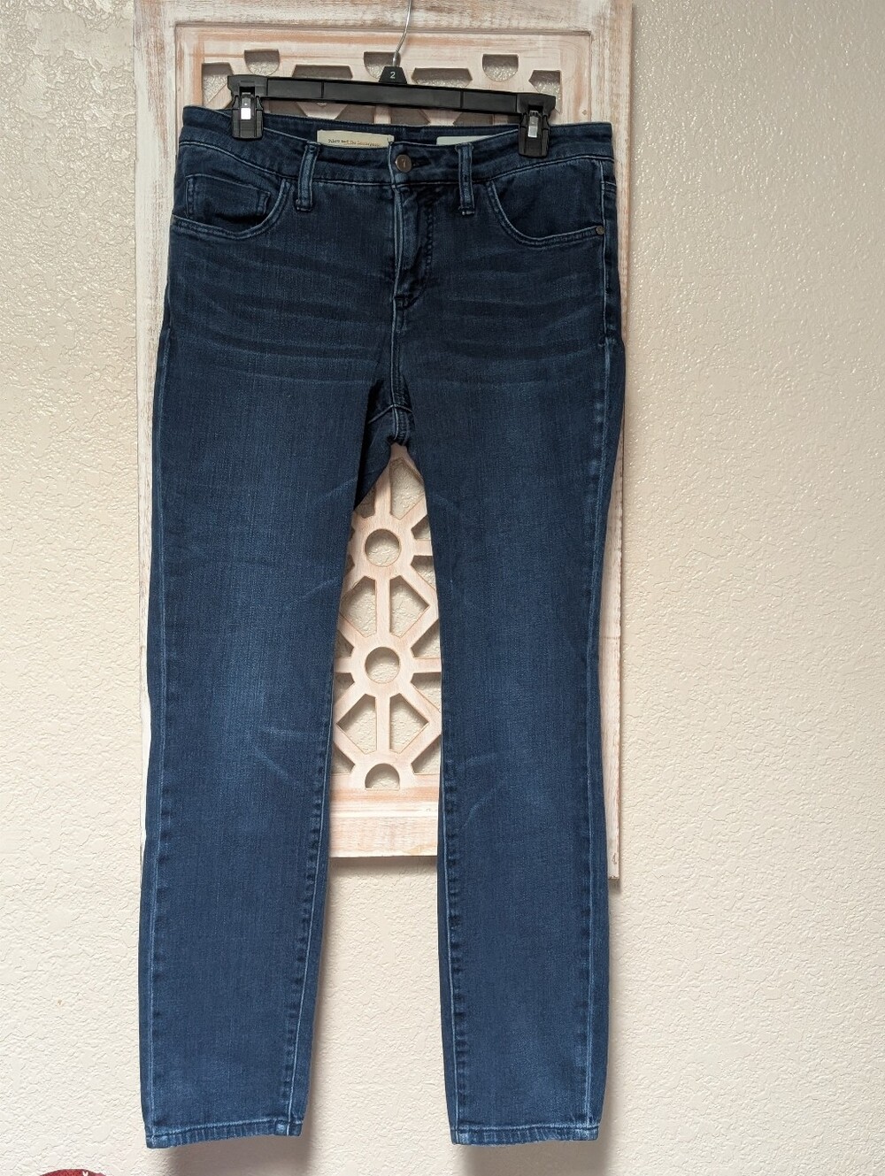 Anthropologie Jeans Womens Pilcro Letterpress STET 30 Crop Ankle Skinny Dark